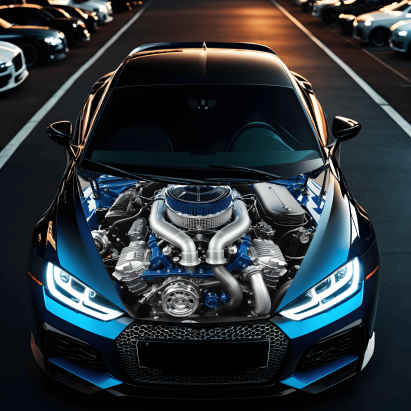 Folie Capota Auto "Hood Art" rezistenta la exterior, marime L (180 x 130cm) - Cod: AVX-CAPOTA-019L FAVLine Selection