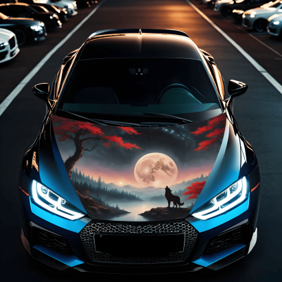 Folie Capota Auto "Hood Art" rezistenta la exterior, marime L (180 x 130cm) - Cod: AVX-CAPOTA-021L FAVLine Selection