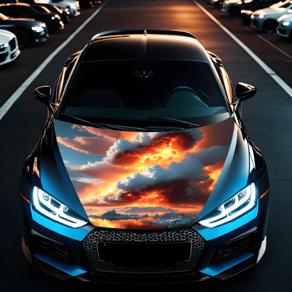 Folie Capota Auto "Hood Art" rezistenta la exterior, marime L (180 x 130cm) - Cod: AVX-CAPOTA-024L FAVLine Selection