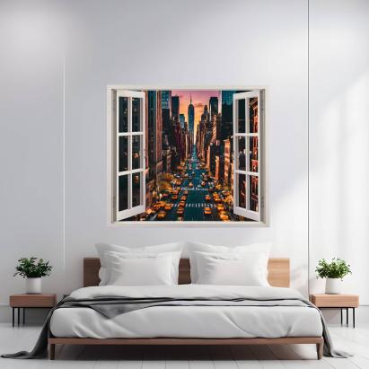Folie imprimata color pentru decor perete locuinta, dimensiune 125 x 110cm, model: VIEW TO HAVEN 19 FAVLine Selection