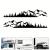 Set 2 stickere autoadezive pentru vehicule Off Road, model "Forest & Mountains", dimensiune 100 x 20 cm, culoare Neagra FAVLine Selection