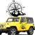 Sticker autoadeziv pentru vehicule Off Road, model "Kompass", dimensiune 44 x 55 cm, culoare Neagra FAVLine Selection