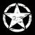 Sticker autoadeziv pentru vehicule Off Road, model "Rusted Army Star", dimensiune 50 x 50 cm, culoare Alba FAVLine Selection