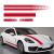 Set 5 stickere autoadezive Tuning, model "Racing Stripes V1", dimensiune 190 cm, culoare Rosie FAVLine Selection