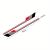 Set 2 stickere autoadezive Tuning, model "Racing Stripes V2", dimensiune 180 x 16,5 cm, culoare Negru + Gri + Rosu FAVLine Selection