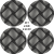 Set 4 Folii Imprimate Outdoor cu EcoSolvent, autoadezive, pentru decorarea jantelor auto, dimetru 60 cm, model FJT-22 FAVLine Selection
