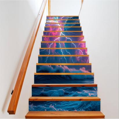 Sticker decorativ pentru scari interioare, print autoadeziv de inalta rezolutie, dimensine 200 x 124 cm, cod: AVX-STAIRS-02 FAVLine Selection