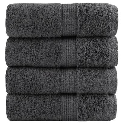 Prosoape mâini premium SOLUND 4 buc antracit 30x30cm 600gsm GartenMobel Dekor