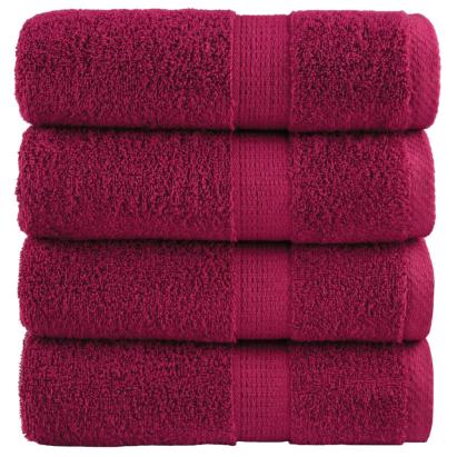 Prosoape mâini premium SOLUND 4 buc bordo 30x30 cm 600gsm GartenMobel Dekor