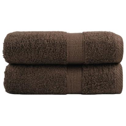 Prosoape mâini premium SOLUND 2 buc maro 30x30cm 600gsm GartenMobel Dekor