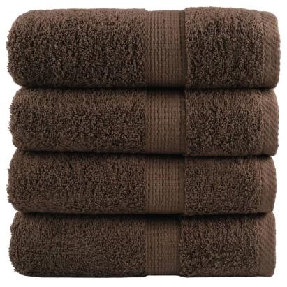 Prosoape oaspeți premium SOLUND, 4 buc. maro 30x50cm 600gsm GartenMobel Dekor