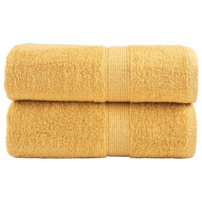 Prosoape oaspeți premium SOLUND, 2 buc. auriu 30x50cm 600gsm GartenMobel Dekor