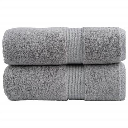 Prosoape mâini premium SOLUND 2 buc gri 30x30cm 600gsm GartenMobel Dekor