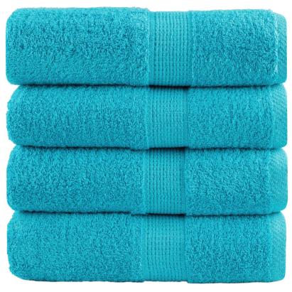 Prosoape mâini premium SOLUND 4 buc turcoaz 30x30cm 600 gsm GartenMobel Dekor