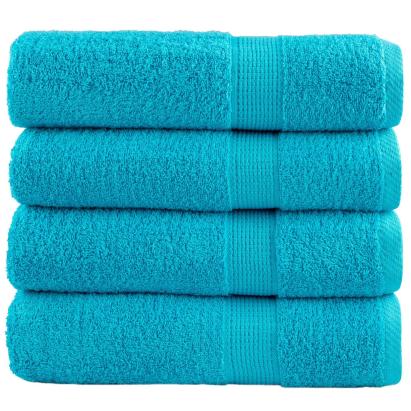 Prosoape de mâini premium SOLUND 4 buc. turcoaz 50x100cm 600gsm GartenMobel Dekor