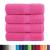Prosoape mâini premium SOLUND 4 buc roz 30x30 cm 600 gsm GartenMobel Dekor