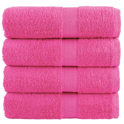 Prosoape mâini premium SOLUND 4 buc roz 30x30 cm 600 gsm GartenMobel Dekor