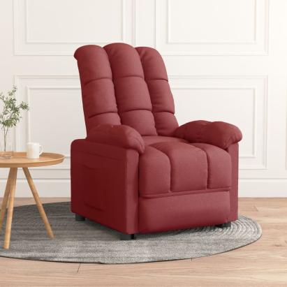 Fotoliu rabatabil, roșu vin, material textil GartenMobel Dekor