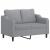 Set de canapele cu perne, 4 piese, gri deschis, textil GartenMobel Dekor