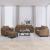 Set de canapele cu perne, 4 piese, maro, textil GartenMobel Dekor