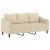 Set de canapele cu perne, 3 piese, crem, textil GartenMobel Dekor