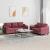 Set canapea cu perne, 2 piese, roșu vin, material textil GartenMobel Dekor