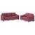 Set canapea cu perne, 2 piese, roșu vin, material textil GartenMobel Dekor