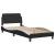 Cadru de pat cu lumini LED negru/alb 90x190 cm piele ecologică GartenMobel Dekor