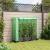 Strat înălțat cu husă de seră, aspect ratan, 120x40x123 cm GartenMobel Dekor