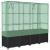 Strat înălțat cu husă de seră, aspect ratan, 160x40x153 cm GartenMobel Dekor