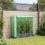Strat înălțat cu husă de seră, aspect ratan, 120x40x123 cm GartenMobel Dekor