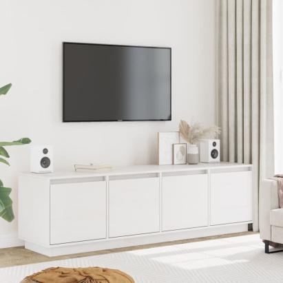 Comodă TV, alb, 156x37x45 cm, lemn masiv de pin GartenMobel Dekor