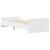 Cadru de pat mic single, alb, 75x190 cm, lemn prelucrat GartenMobel Dekor