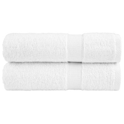 Prosoape de duș premium SOLUND 2 buc alb 70x140cm 600 gsm GartenMobel Dekor