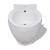 Set de toaletă și bideu, ceramică albă GartenMobel Dekor