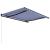 Copertină retractabilă manual, albastru și alb, 450x300 cm GartenMobel Dekor