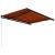 Copertină retractabilă manual, portocaliu & maro, 450x300 cm GartenMobel Dekor