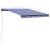 Copertină retractabilă manual cu LED, albastru/alb, 300x250 cm GartenMobel Dekor