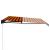Copertină retractabilă manual LED portocaliu/maro, 450 x 300 cm GartenMobel Dekor