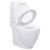 Vas WC toaletă de baie, alb, ceramică, rotund, flux inferior GartenMobel Dekor