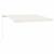 Copertină retractabilă manual cu LED, crem, 400x300 cm GartenMobel Dekor