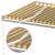 Copertină retractabilă manual cu LED, galben și alb, 600x350 cm GartenMobel Dekor