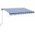 Copertină retractabilă manual LED, albastru și alb, 350x250 cm GartenMobel Dekor