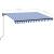 Copertină retractabilă manual LED, albastru și alb, 350x250 cm GartenMobel Dekor