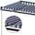 Copertină retractabilă manual cu LED, albastru&alb, 400x300 cm GartenMobel Dekor