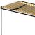Copertină retractabilă manual, galben și alb, 450x300 cm GartenMobel Dekor