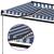 Copertină retractabilă manual LED, albastru și alb, 450x300 cm GartenMobel Dekor