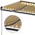 Copertină retractabilă manual cu LED, galben și alb, 450x300 cm GartenMobel Dekor