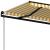 Copertină retractabilă automat, galben și alb, 450x300 cm GartenMobel Dekor
