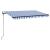 Copertină automată cu senzor vânt&LED, albastru/alb, 450x300 cm GartenMobel Dekor